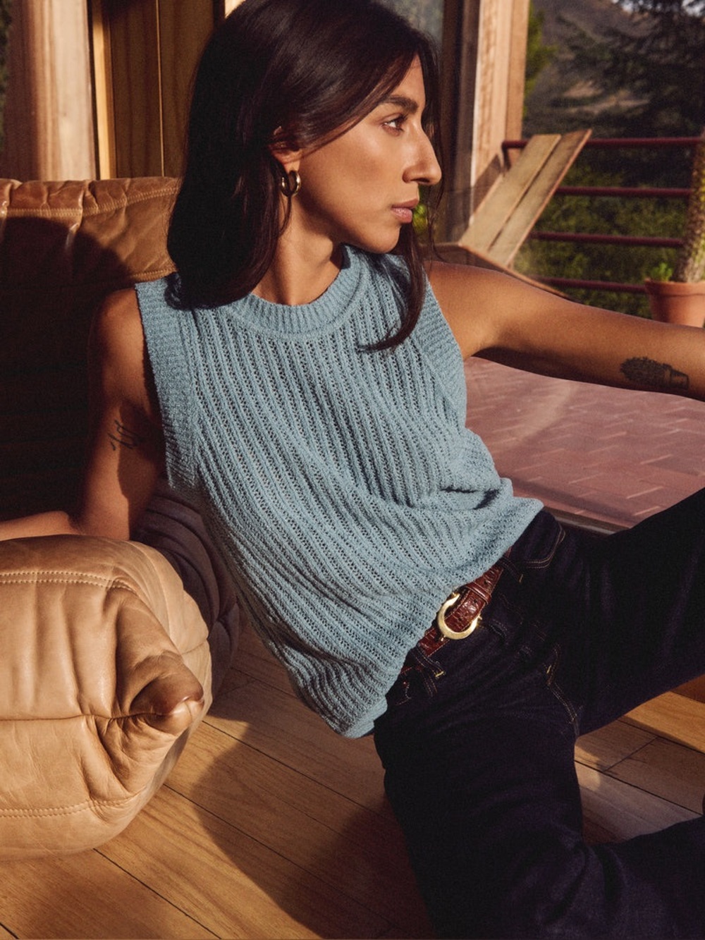NATION LA $148 Elliana Knit Tank